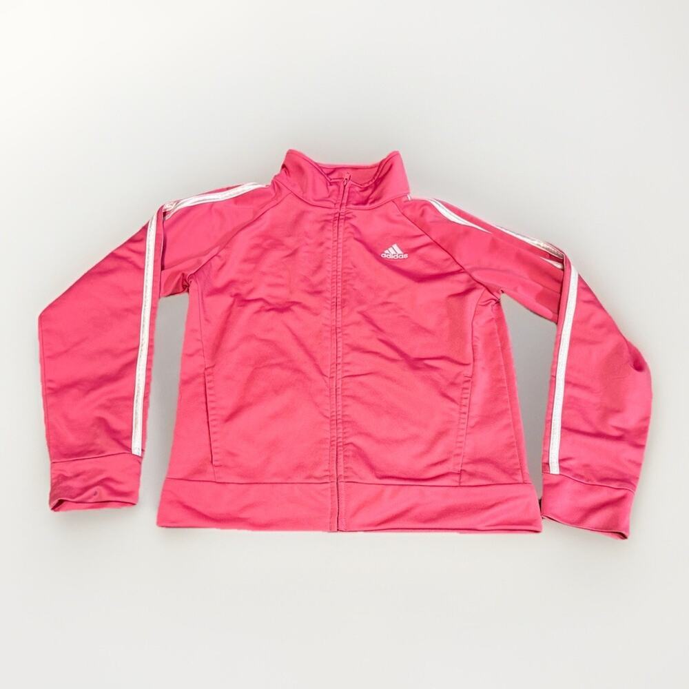 Girls Adidas Pink Jacket Size M Long Sleeve - Picture 9 of 10